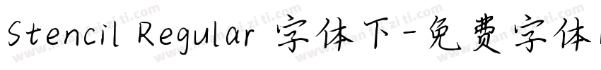 Stencil Regular 字体下字体转换